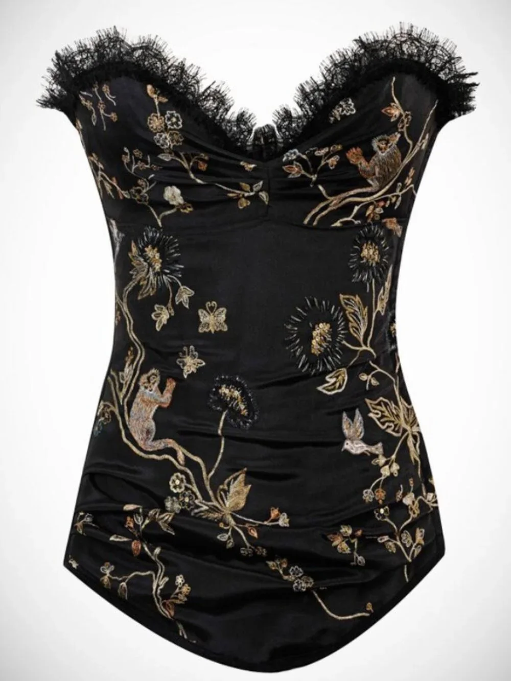 Agent Provocateur Soirée Embroidered Silk Corset - RARE